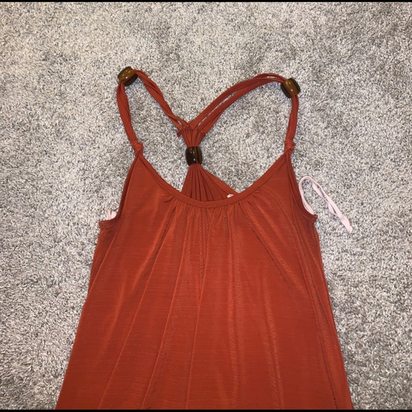 Volce Dark Orange & Brown Balled Blouse size M - Picture 5 of 11